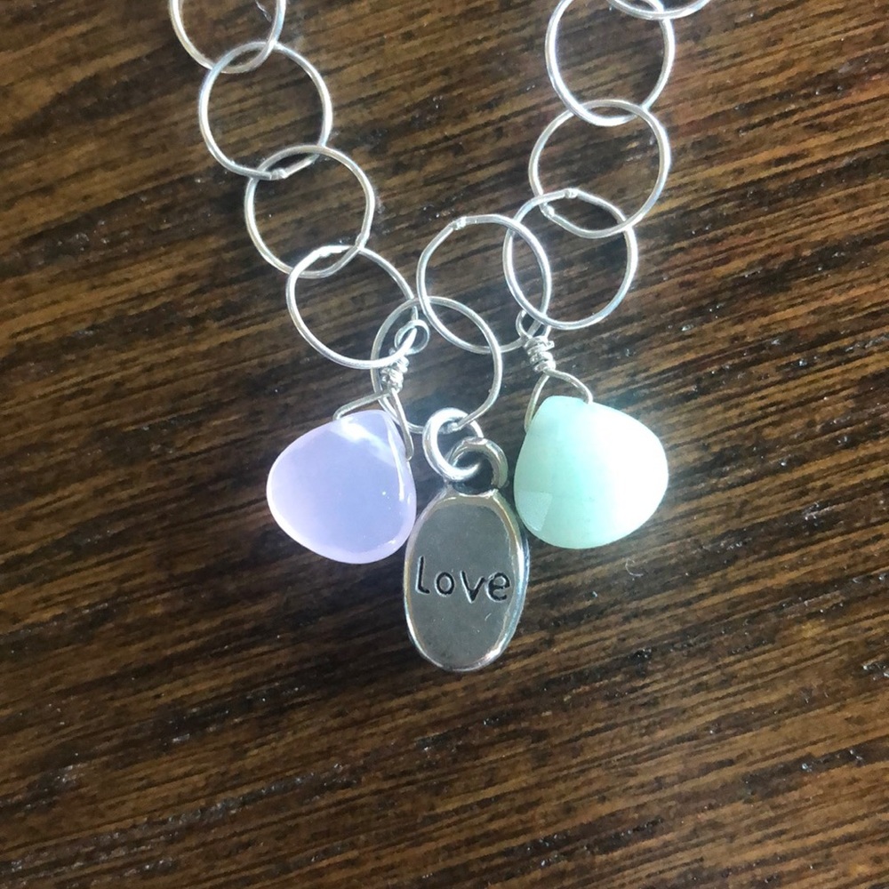 💖Sterling Silver & semi-precious stones necklace